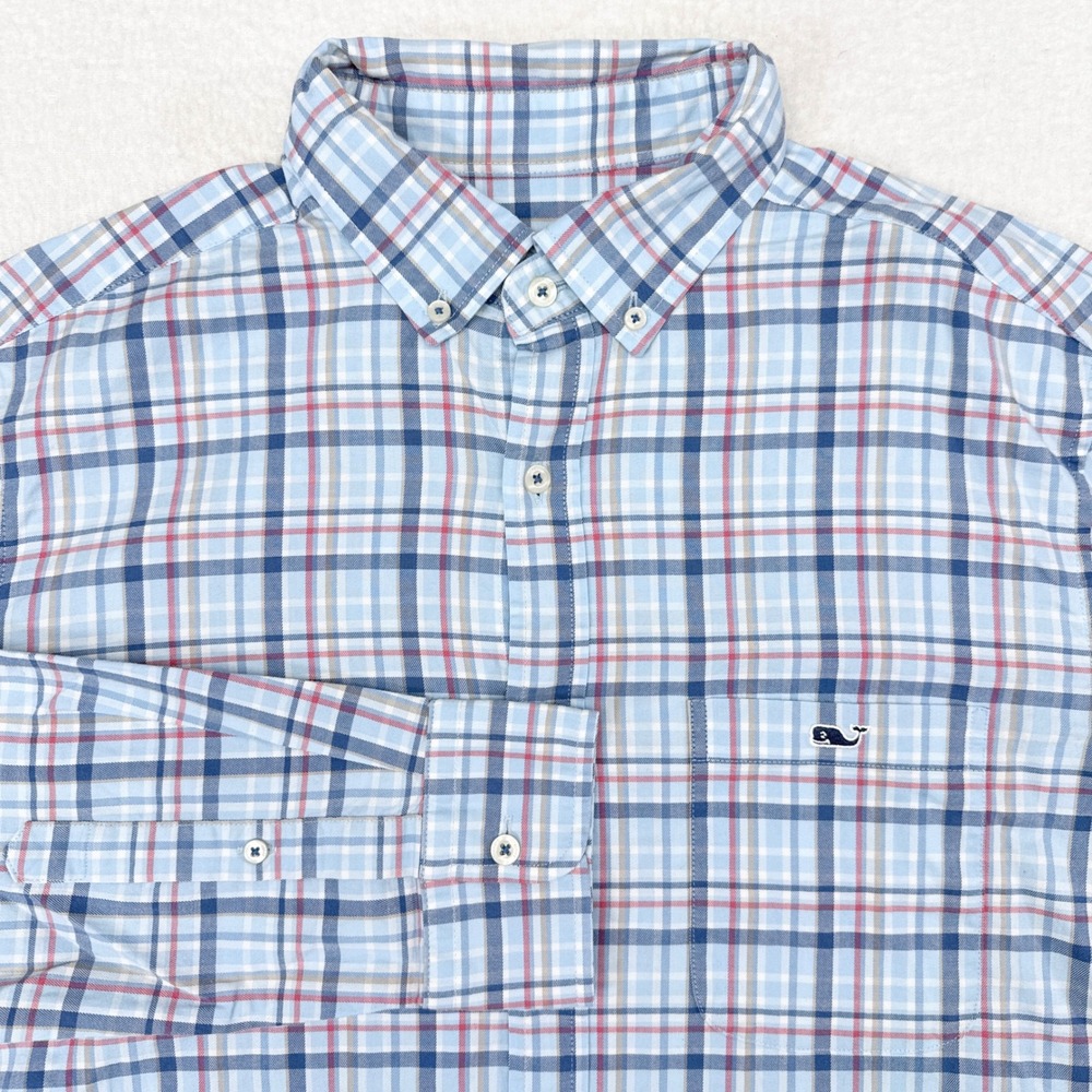 Vineyard Vines Shirt Mens Size Medium Classic Fit Tucker Shirt Blue Button Down